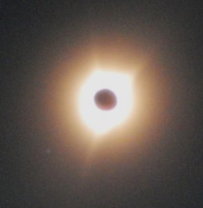 The sun’s corona during the eclipse